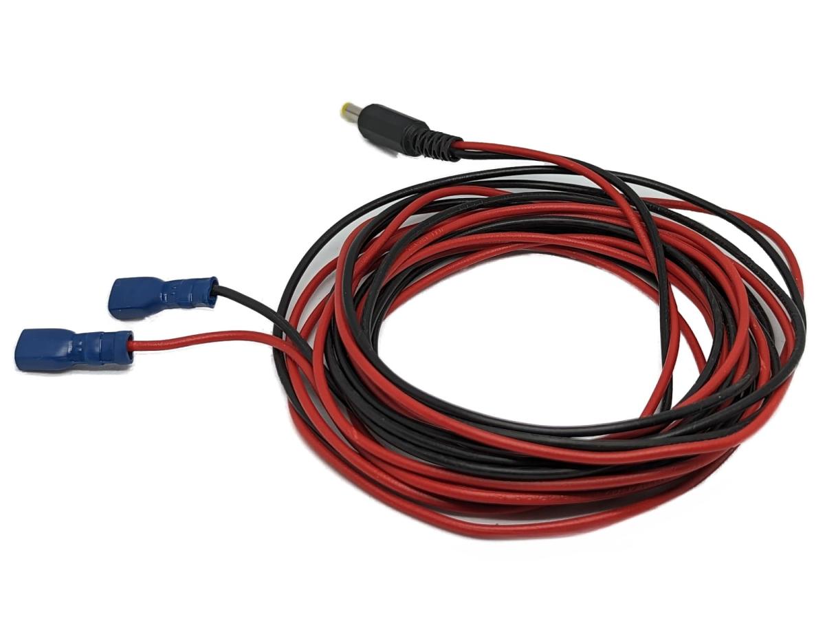 Anschlusskabel mit FastOn F250 6,3mm und 4mm Hohlstecker für Wildkameras